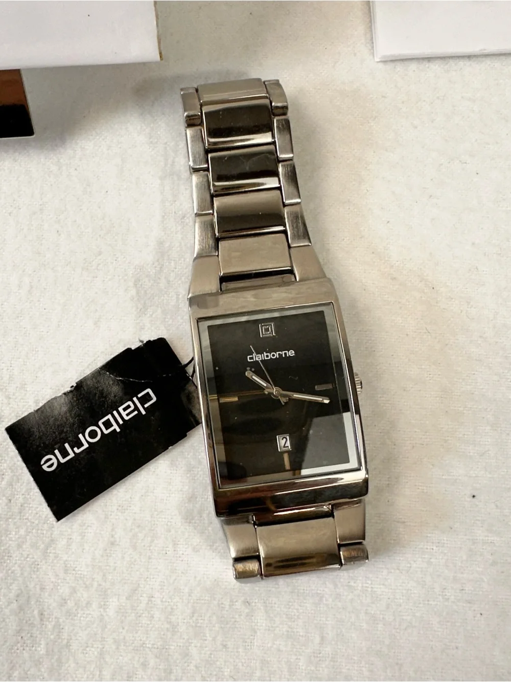 Stainless Steel Black Dial Men's Watch - Brand: